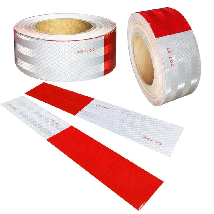 Các nhà sản xuất Băng phản quang Nhãn dán xe phản quang 3m màu đỏ và trắng