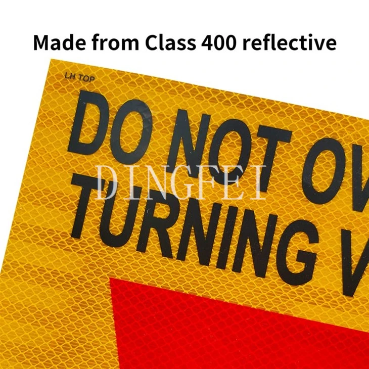 Do Not Overtake Turning Vehicle Sticker