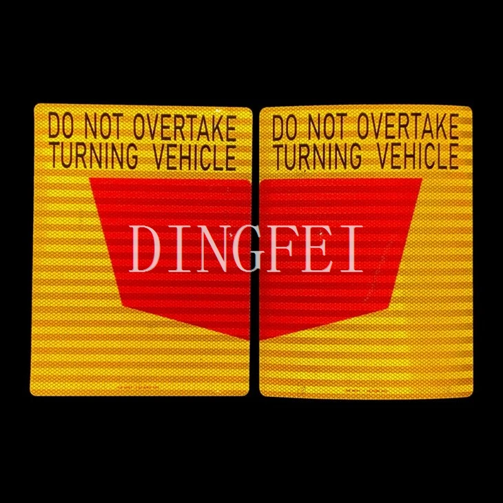 Do Not Overtake Turning Vehicle Sticker